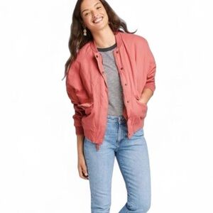 Universal Thread Quilted Coat Pink Coral Snap Zip Oversized XXL